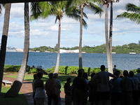 The USS Arizona Memorial.