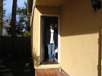 Joe in the doorway of our new house!